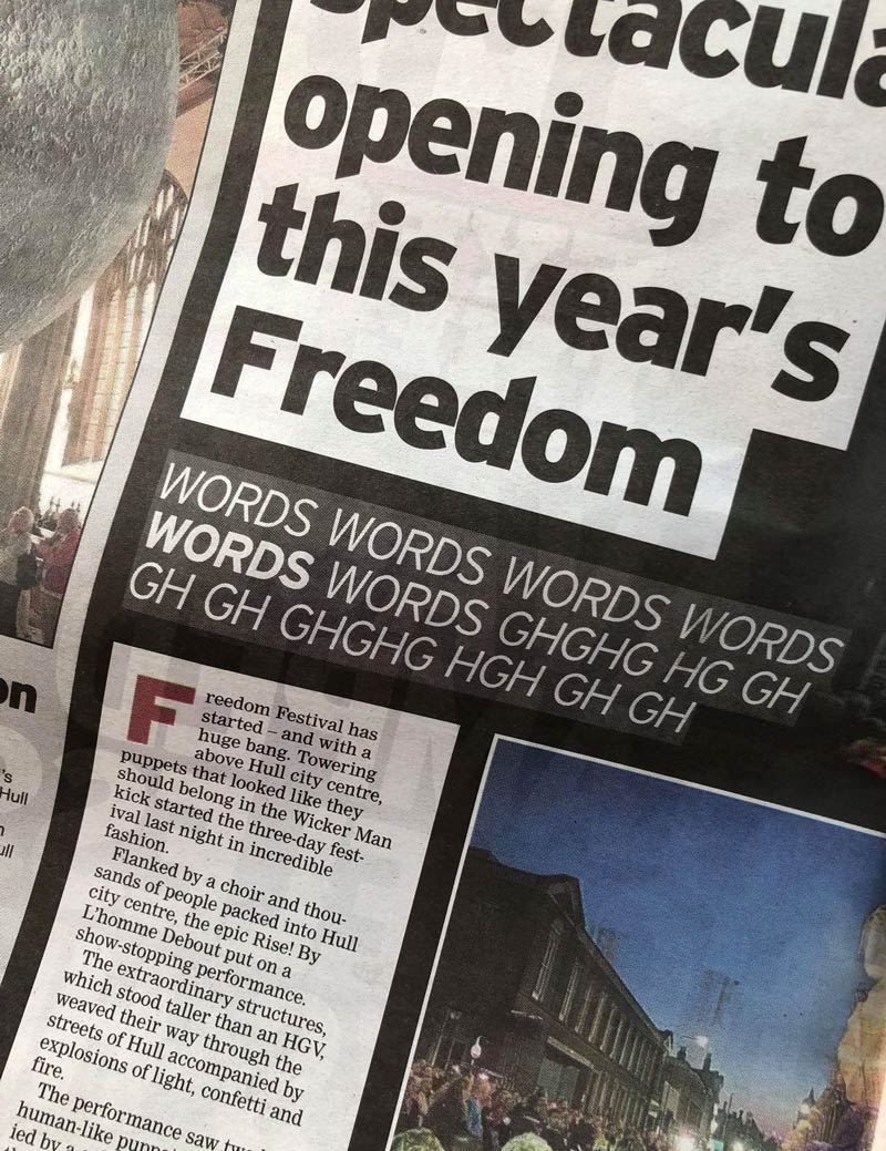 My local newspaper doesn't believe in proofreading