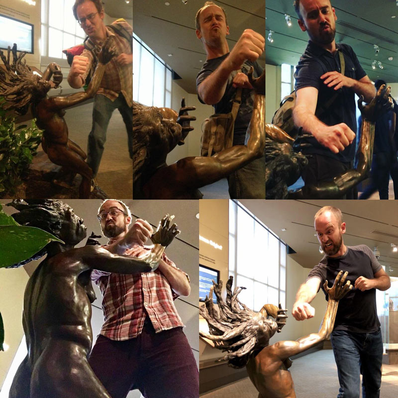 Every year on my birthday I go to the Smithsonian and punch the same statue. Today marks half a decade!