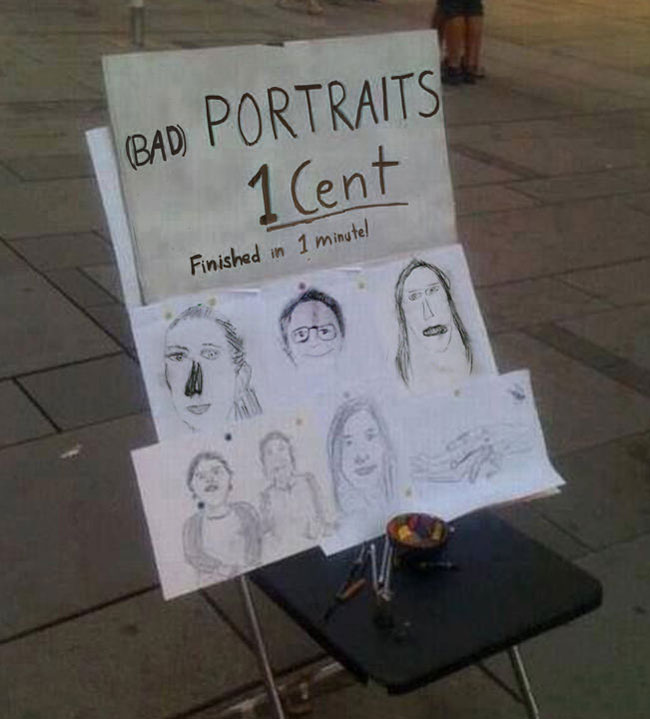 Bad portraits 1 Cent