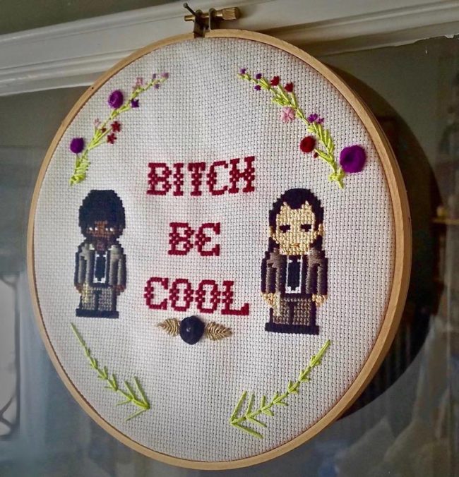 Made this cross stitch for my apartment door