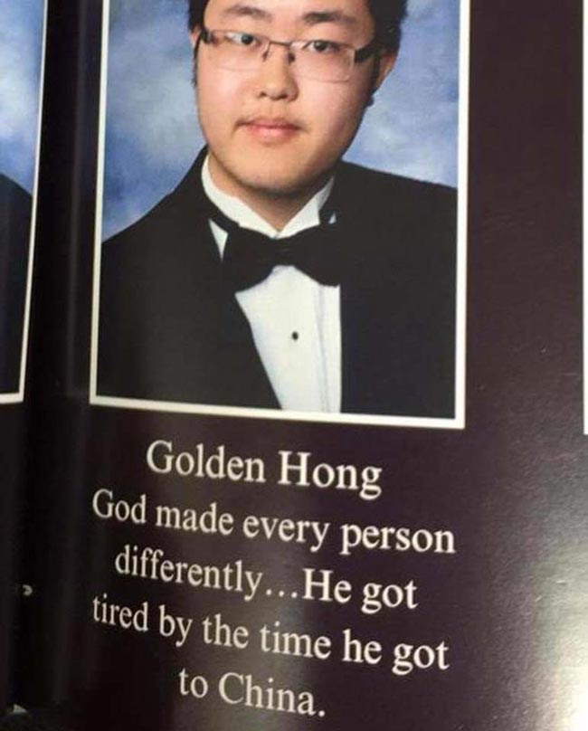 Golden Hong's year book quote