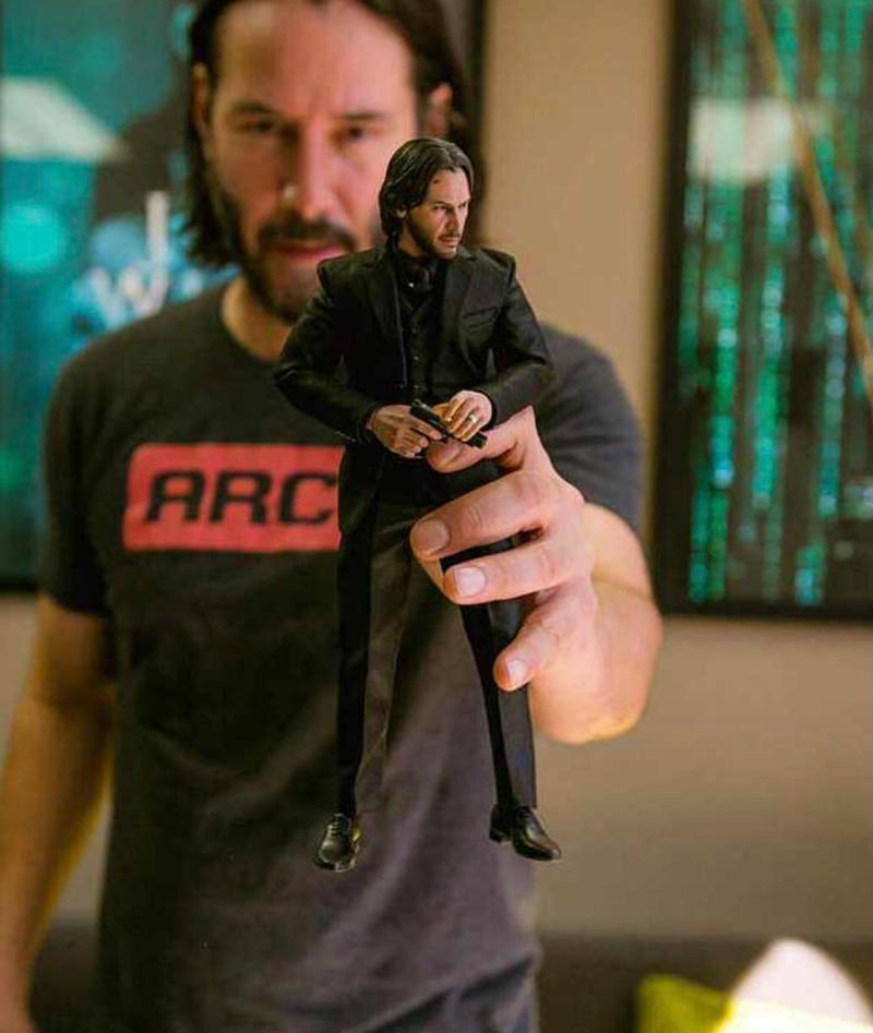 New pic released of Keanu Reeves playing with himself!