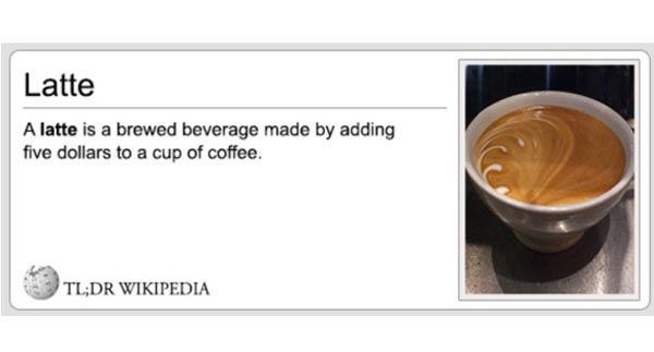Latte defined on Wiki