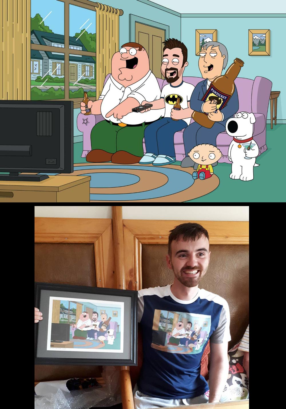 My sister is friends with a top animator at family guy. She got him to draw me for my birthday!