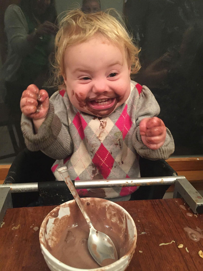 My daughter’s reaction to chocolate ice cream