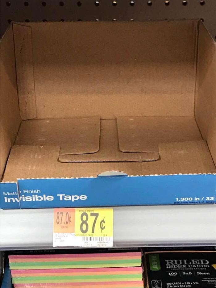 Oh you’re good invisible tape..