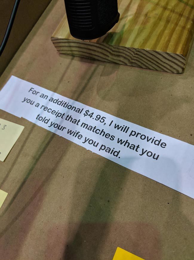 Found this at my local gun show. This guy knows his customer base