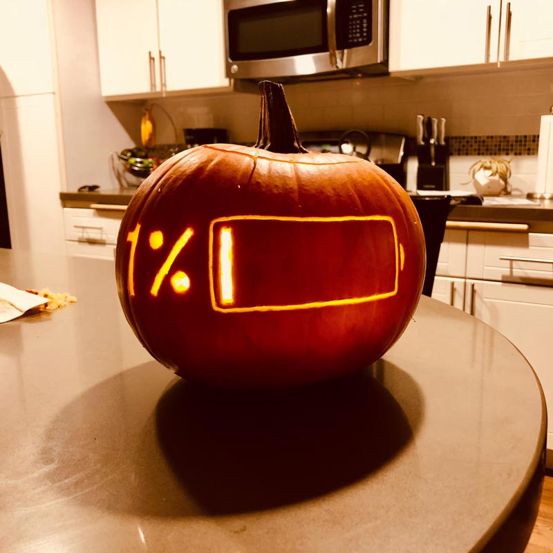 The scariest idea I could think of for a spooky pumpkin