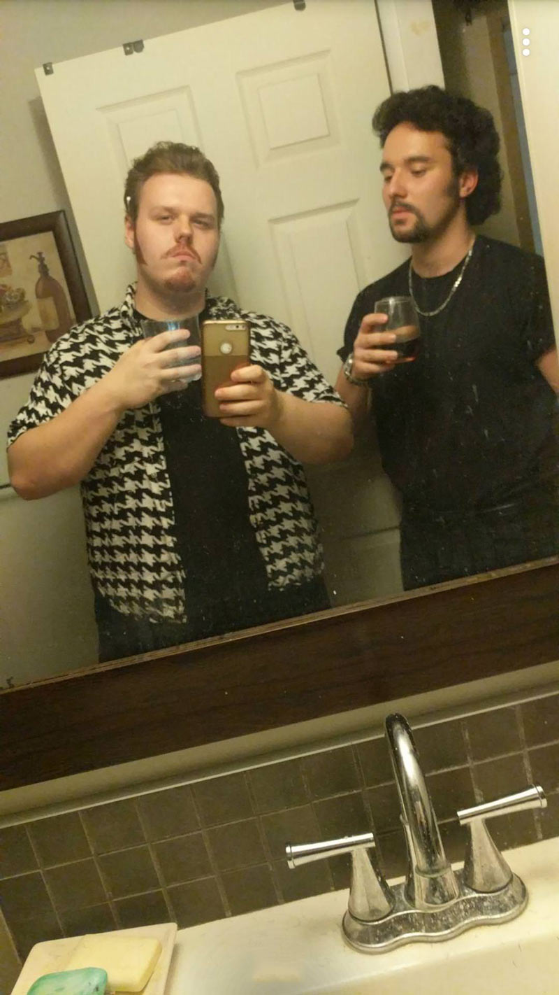 My buddies dressed up as Rick and Julian from trailer park boys