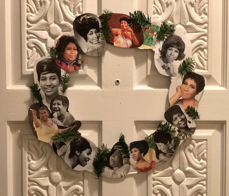 Got festive this year, made “A wreath of Franklin”