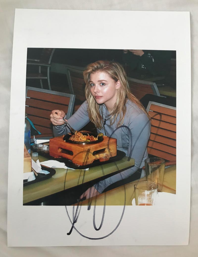 Chloe Grace Moretz came to my school last night and she signed this very candid picture I had of her. She got a good kick out of it