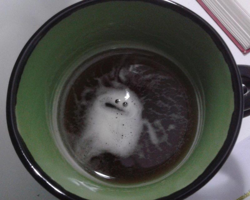 Found this little ghost in my mug