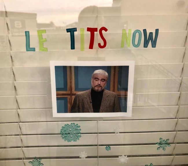 My girlfriend let me decorate our apartment’s front window for Christmas. She may have made a mistake