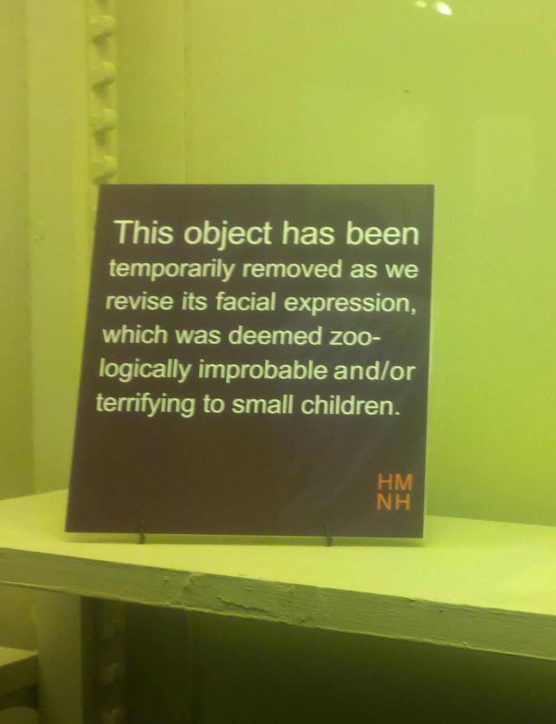 This museum notice