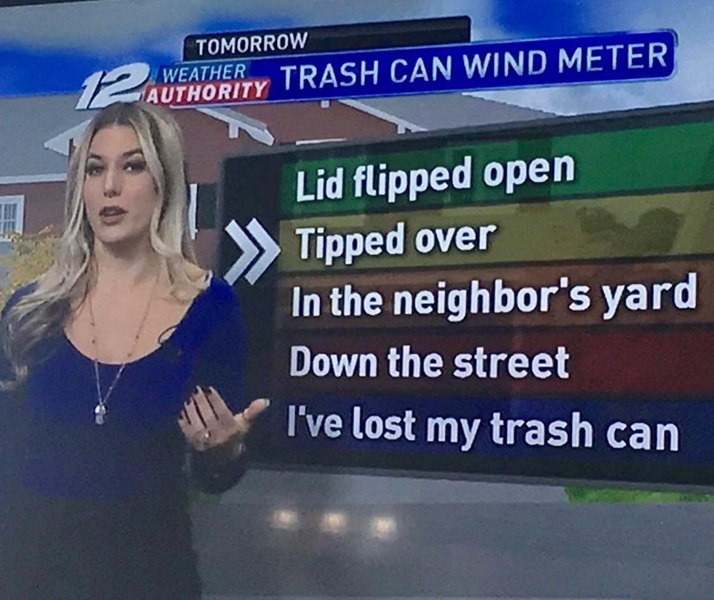 I present the Trash Can Wind Meter from my local weather station
