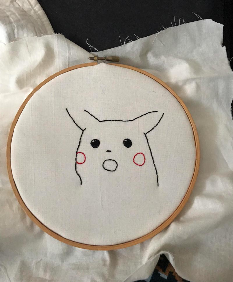 When you shittily embroider a borderline-dead meme for your husband and he doesn’t immediately want to have sex with you