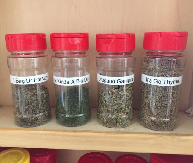 My husband decided to label some of my herbs
