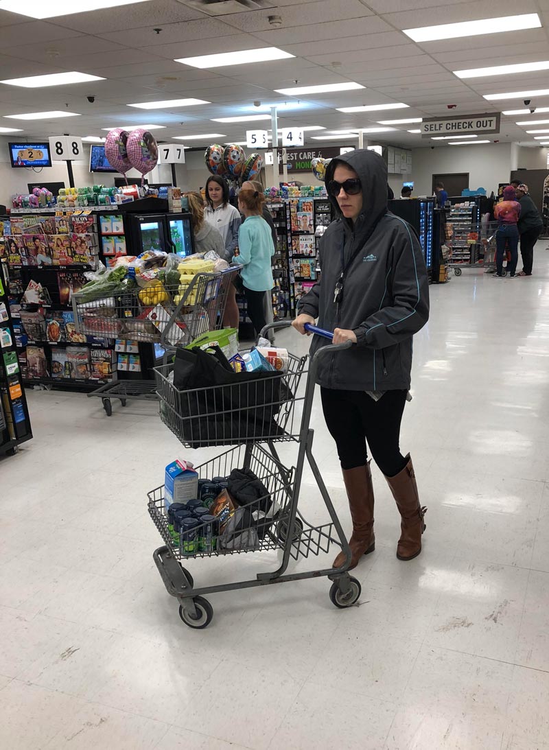 Grocery shopping while home for the holidays