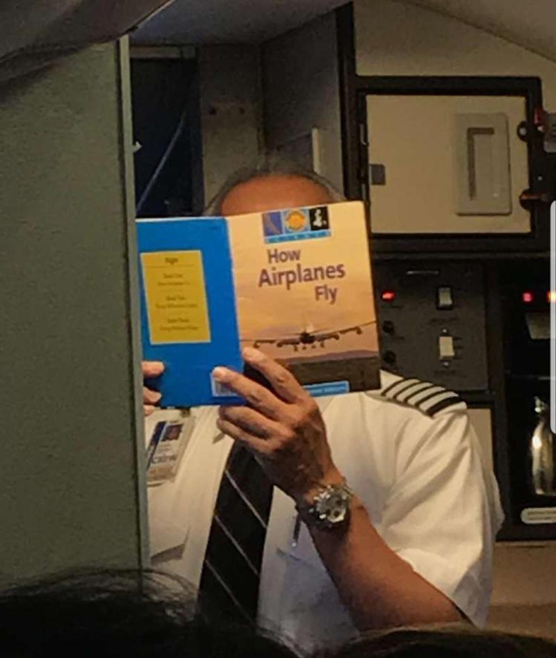A friend took this photo of the captain pre-takeoff