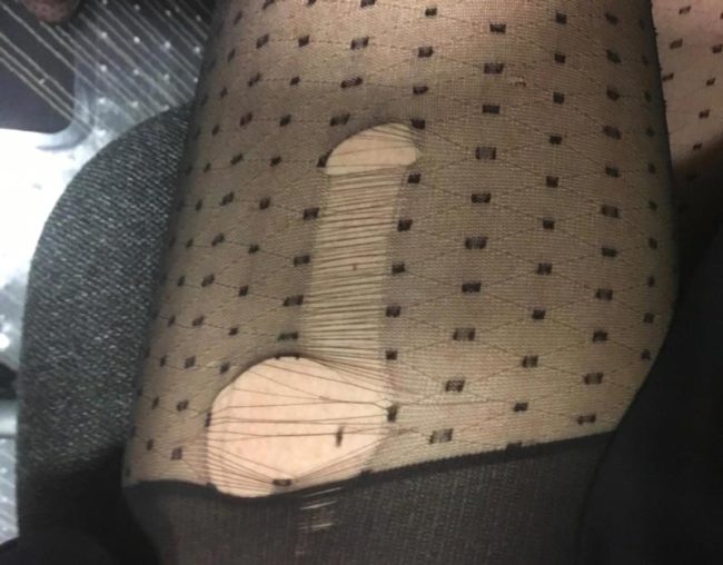 The unfortunate shape of the ladder in my hosiery
