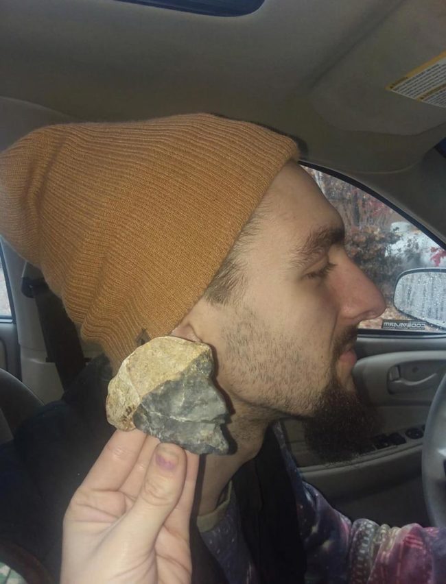 My girlfriend found this rock that resembles me