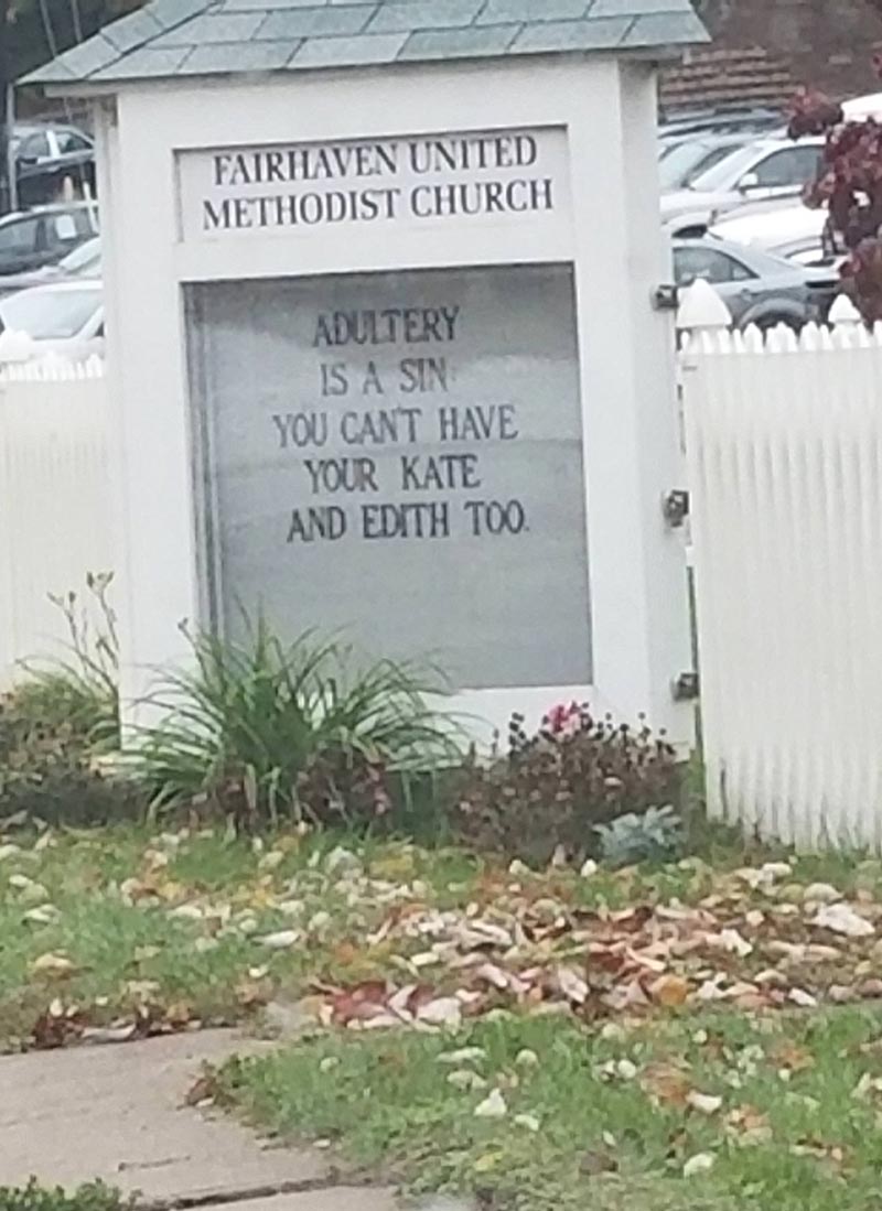 Well played United Methodist Church, well played..