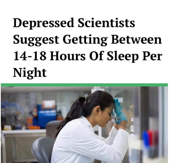 Depressed scientists...