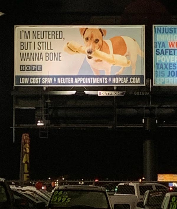 This local billboard