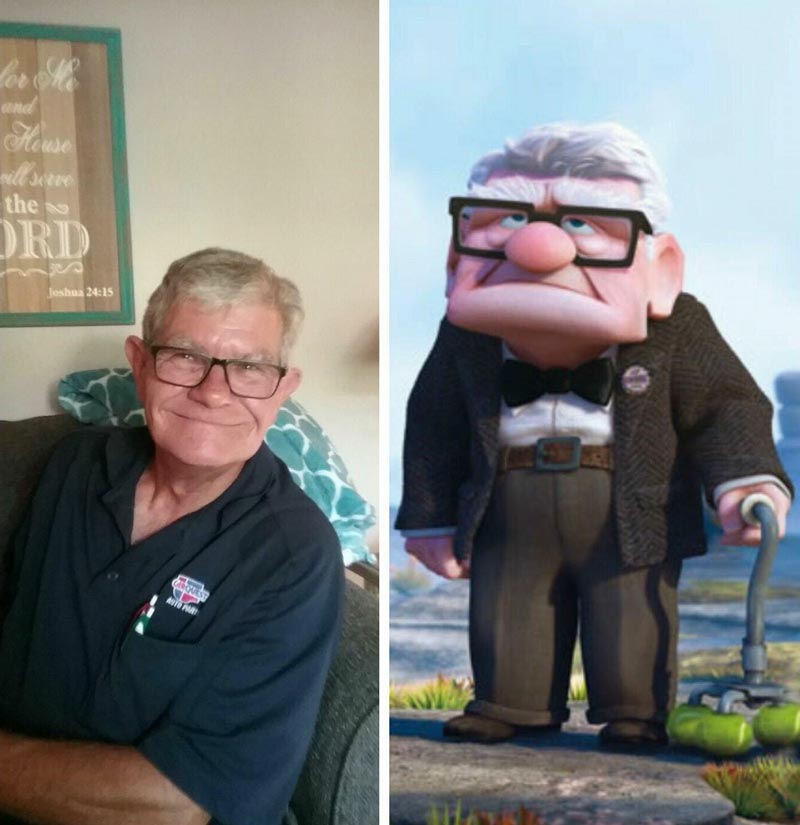 My dad looks like Carl from UP