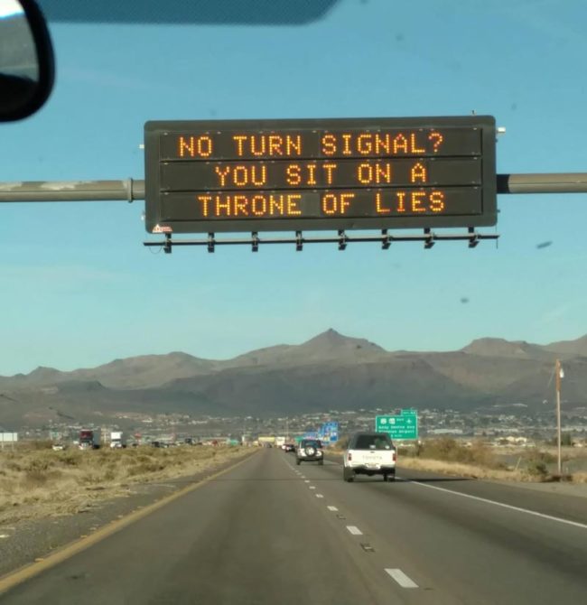No turn signal