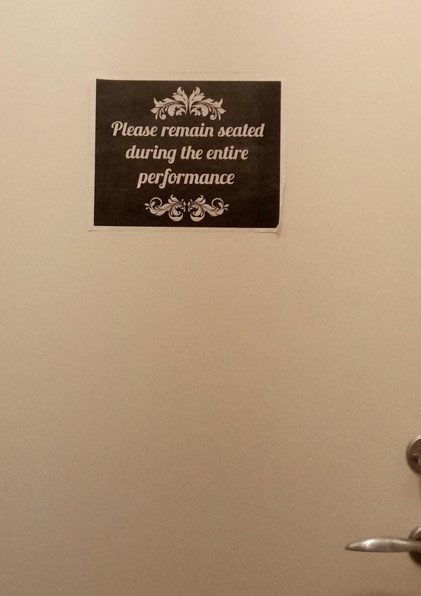 This sign on the inside of the staff toilet door at my work place