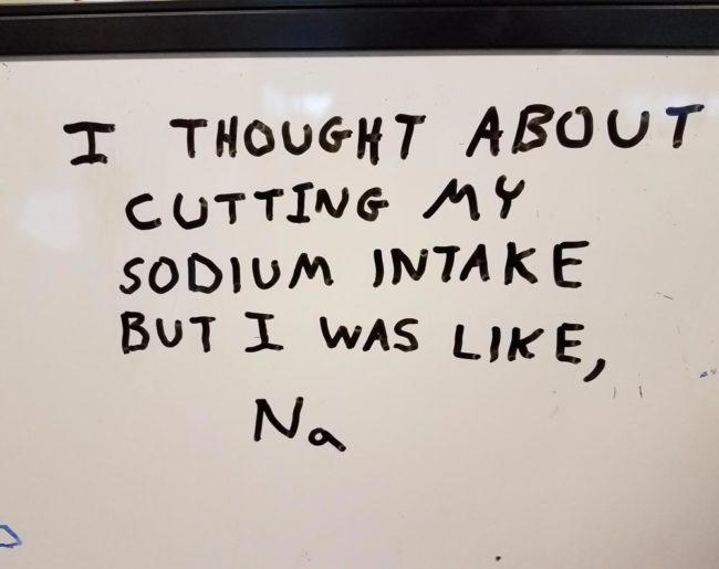A little chemistry humor from a coworker