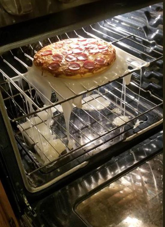 Note to self Don’t use a plastic board as an oven tray