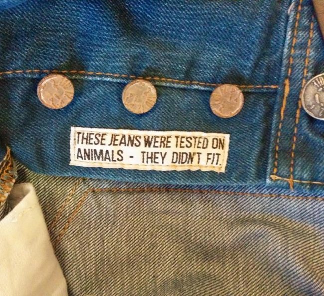 My jeans were tested on animals