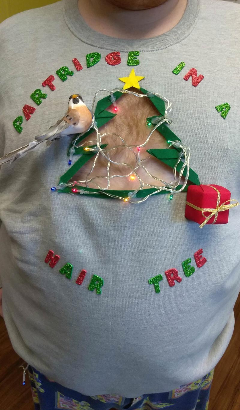 The ugly sweater I made for my job's contest