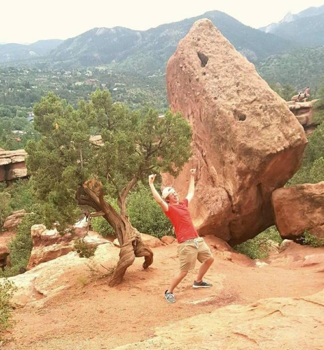 Went to Colorado to visit some family, discovered a happy ass tree among the Garden of the Gods