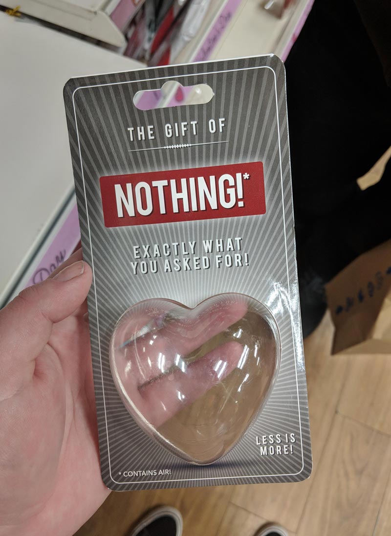 In the valentine's section of the pound shop