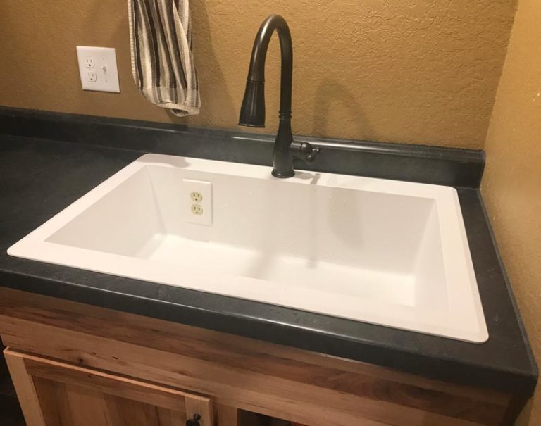 kitchen electrical socket sink