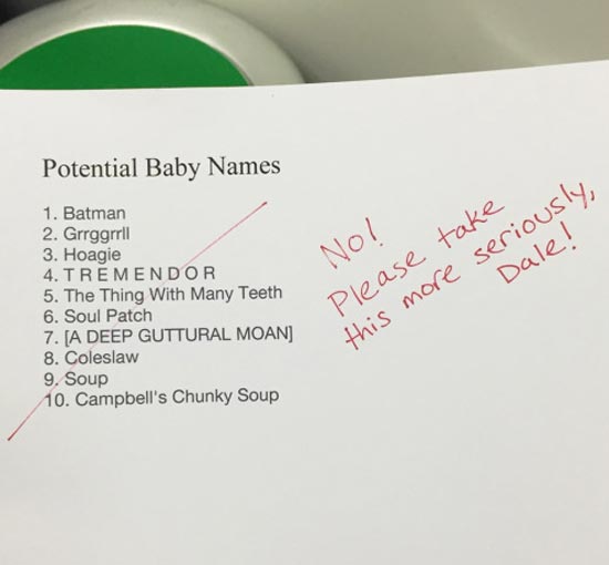 Potential baby names