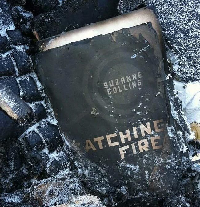 Five years ago today, my sister's house burned down. The next day, I went down to take pictures. This was the only book, of her very large collection, that was still recognizable