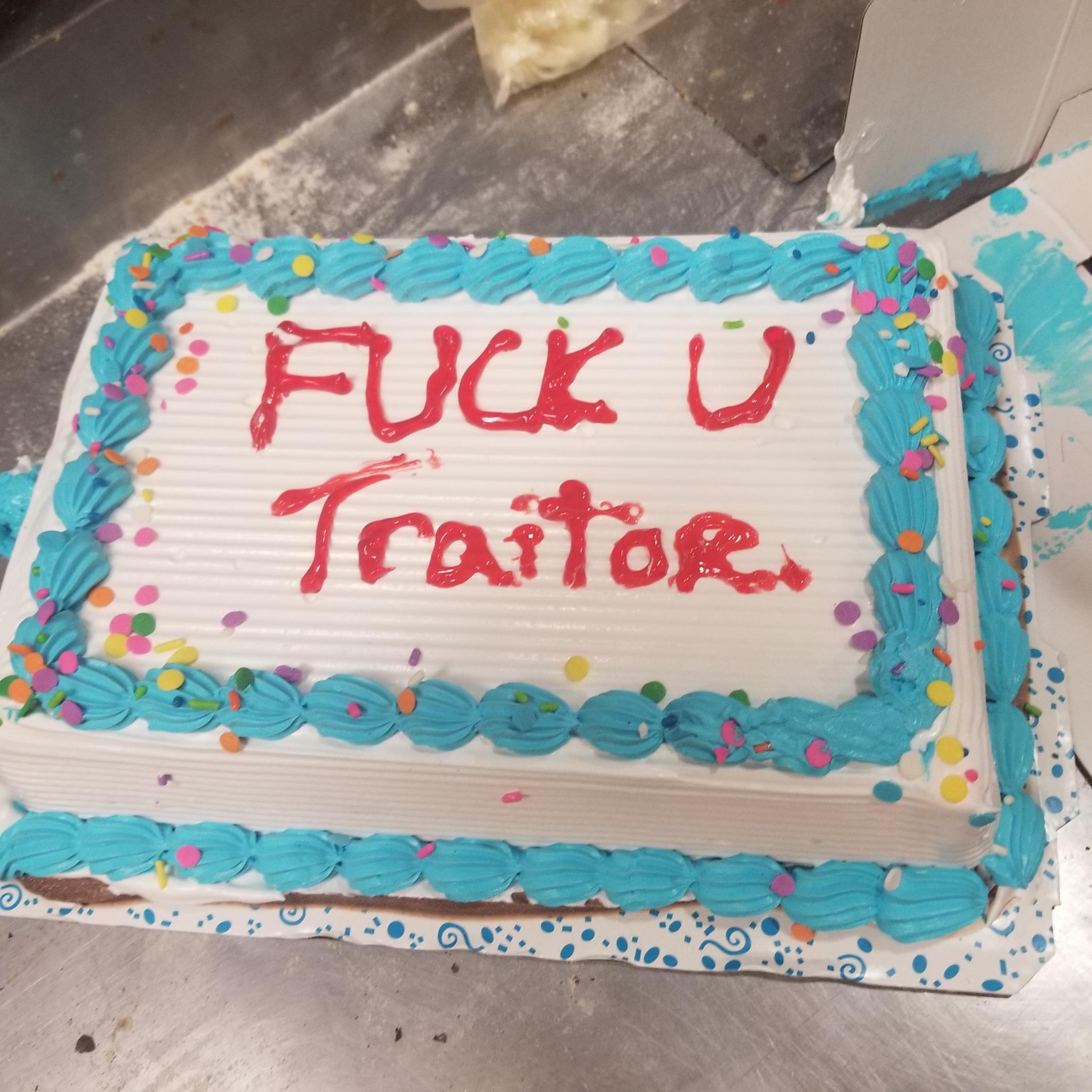 My last day at work cake after getting a new job