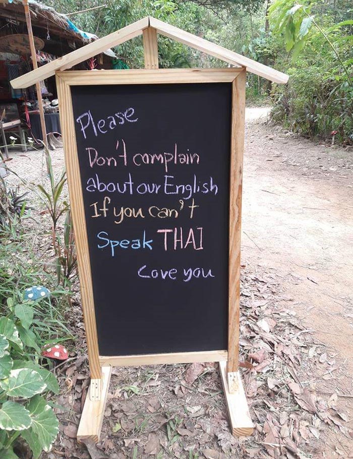 This sign in Thailand
