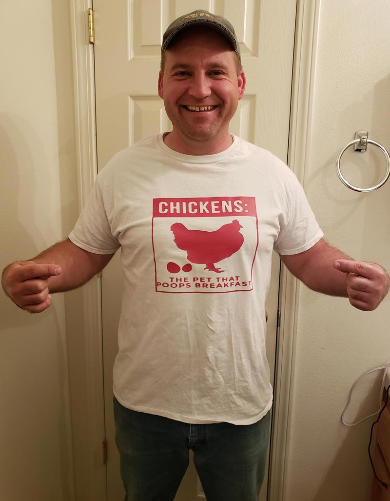 My wife just made me this shirt. We live on a farm