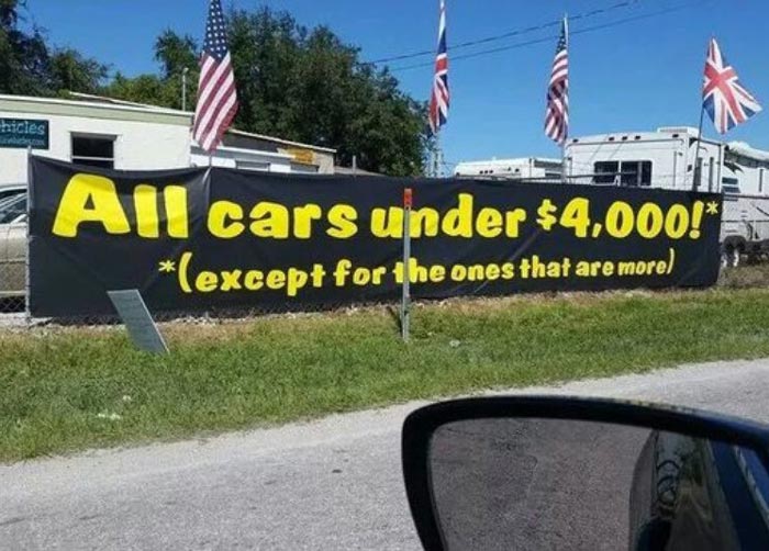 All cars under $4000!