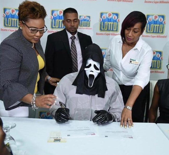 Jamaican Super Lotto winner taking no chances