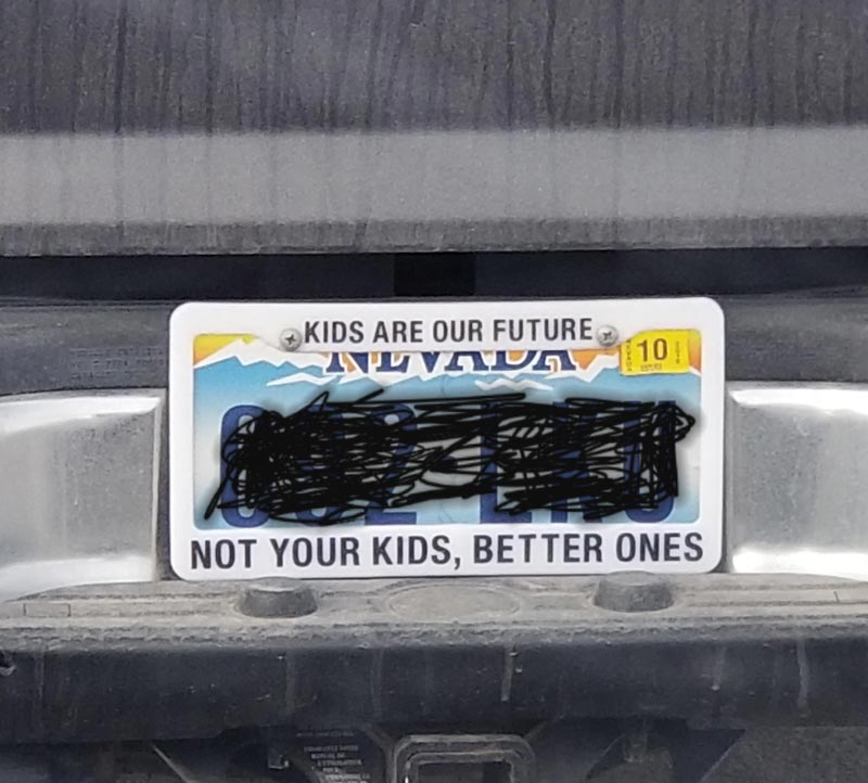 This license plate frame...