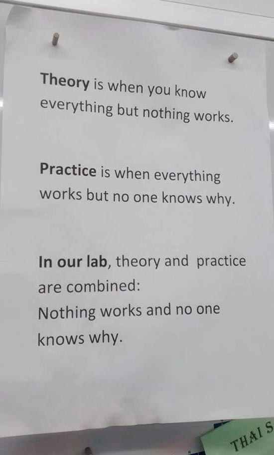 Nothing really works in my lab