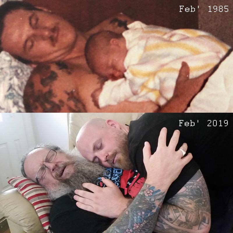My dad and I recreated a tender moment 34 years later