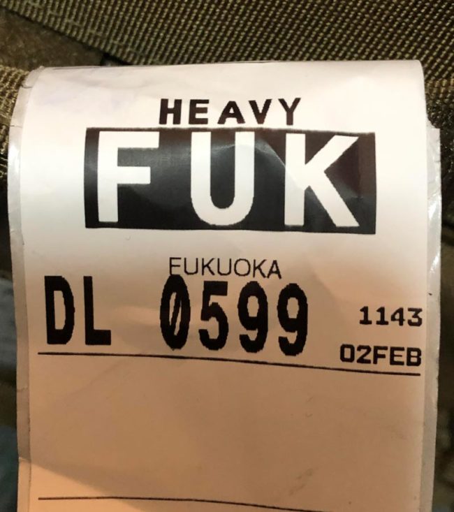 My suitcase traveling to Japan was a...