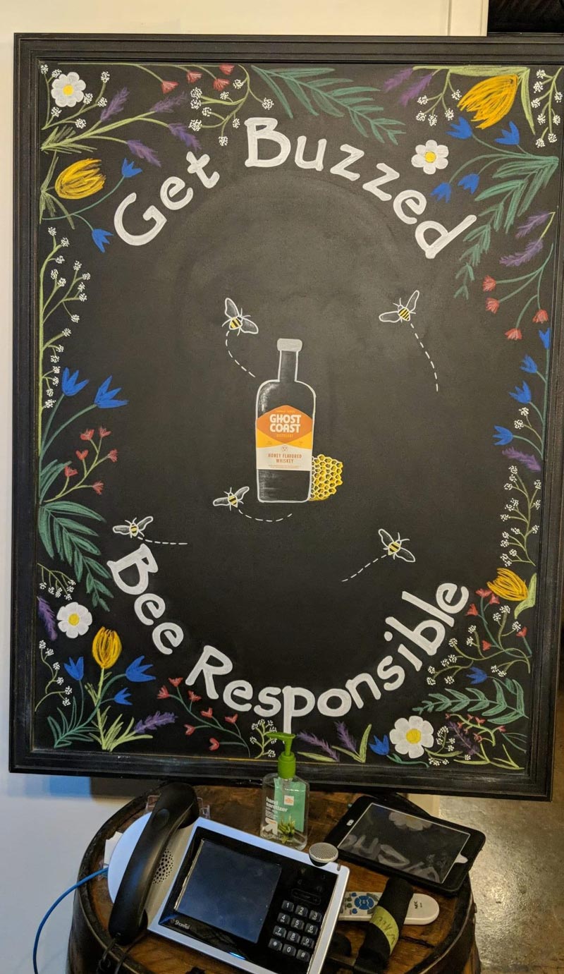 My wife does the chalk board at her work